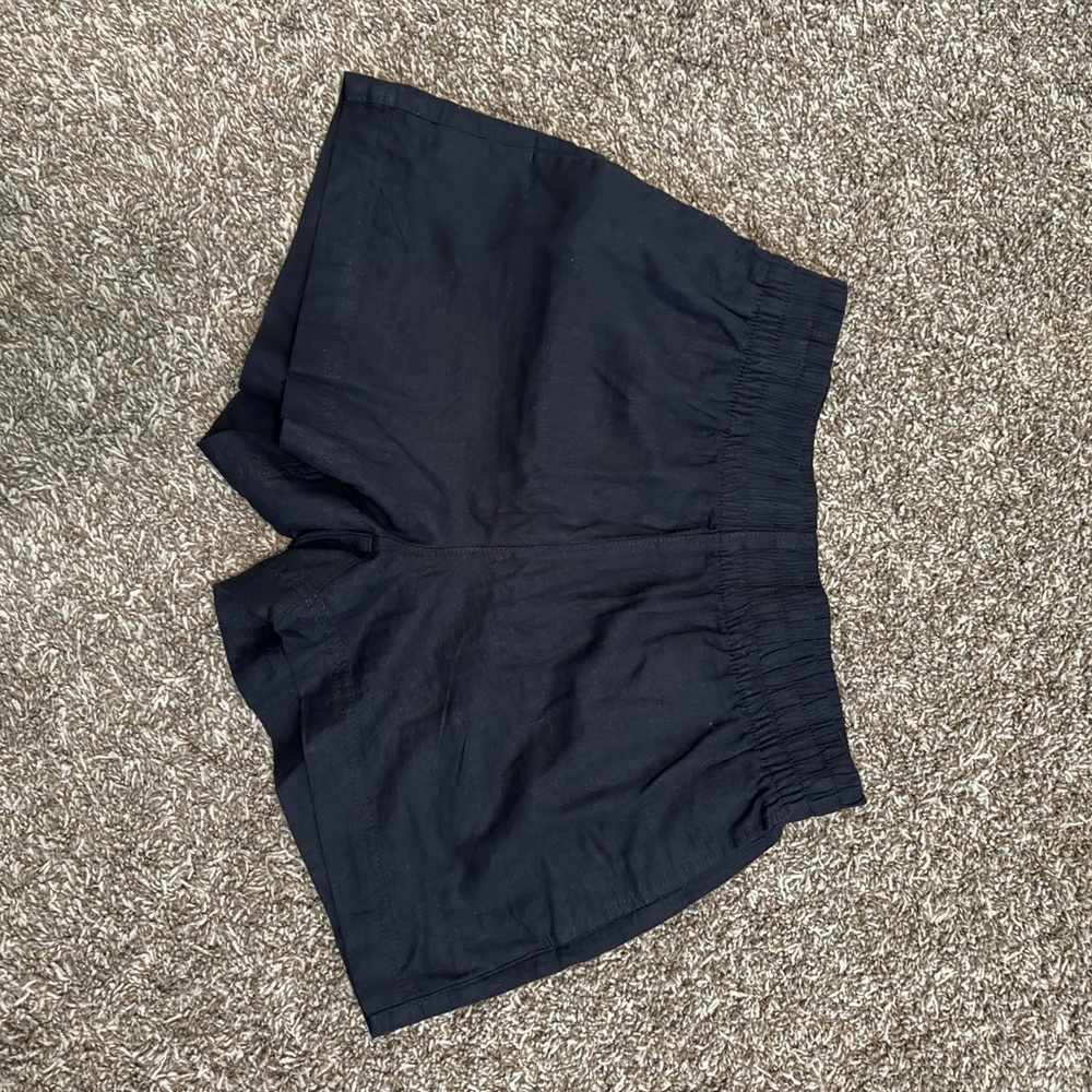 Old Navy Black Linen Shorts